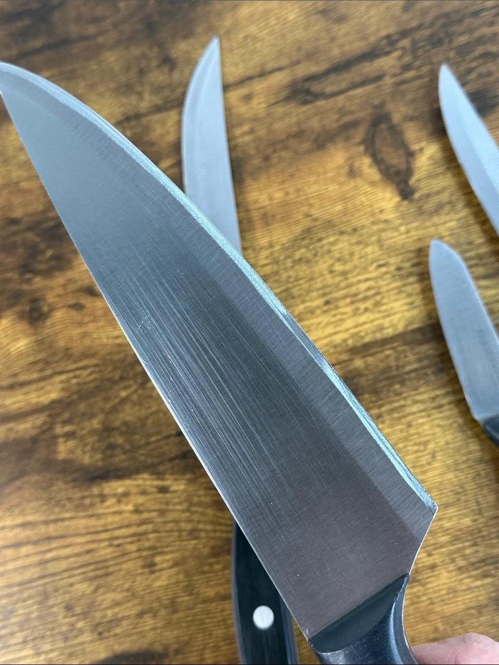 Professional Black-Handle Kitchen Knife Set – Precision Cutting Blades
